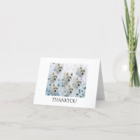 WESTIES der KARTE IN DES SCHNEE-DANKE NOTELET