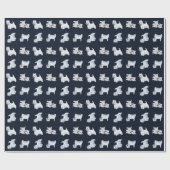 Westies gestackt auf schwarz geschenkpapier (Flach)