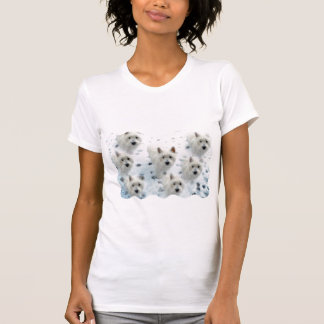 Westies in Schneespaß T - Shirt für theWestie