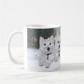 Westies in Wintertime Kaffeetasse (Links)