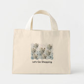 Westies "Let's Go Shopping" Funchpaket Mini Stoffbeutel (Vorne)