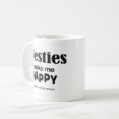 Westies machen mich glücklich kaffeetasse (Vorderseite Links)