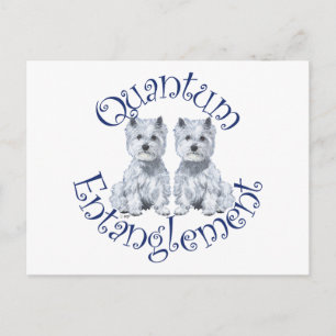 Westies Quantenverschränkung Postkarte