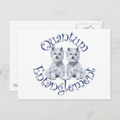 Westies Quantum Veranglement Postkarte (Vorne/Hinten)
