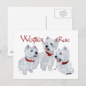 Westies-Regel! Postkarte (Vorne/Hinten)