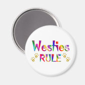 Westies Rule Magnet (Vorderseite/Rückseite)