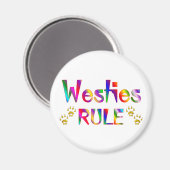 Westies Rule Magnet (Vorderseite/Rückseite)