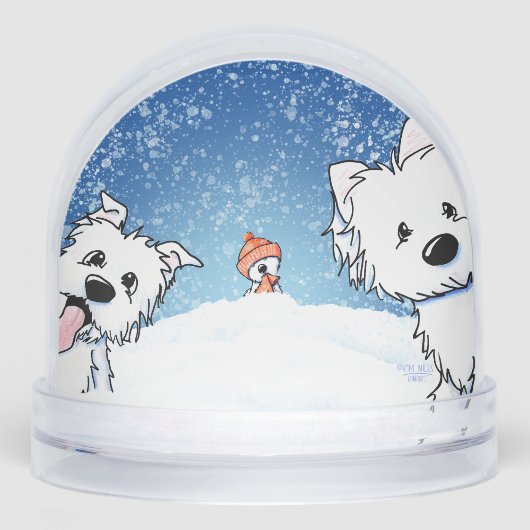 Westies Schneekugeln (Vorderseite)