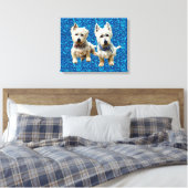 Westies Wall Leinwand.. Leinwanddruck (Insitu (Schlafzimmer))