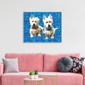 Westies Wall Leinwand.. Leinwanddruck (Insitu (Wohnzimmer))