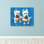 Westies Wall Leinwand.. Leinwanddruck (Insitu (Holzboden))