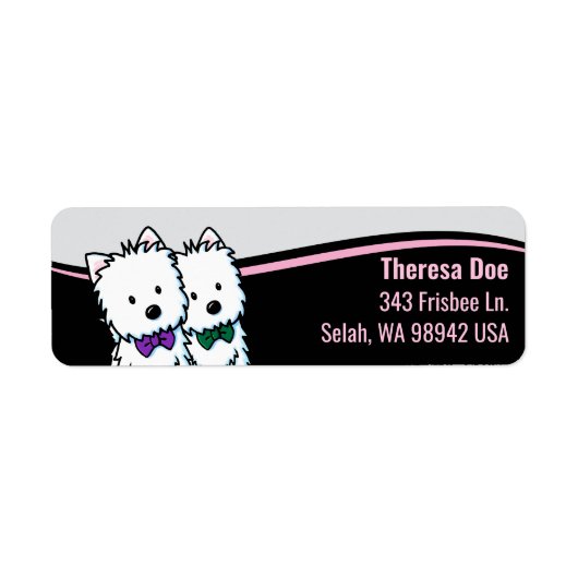 Westies Wave Adressetikett (Vorne)