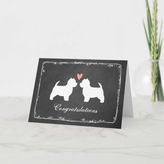Westies Wedding Glückwunsch Karte (Vorderseite)