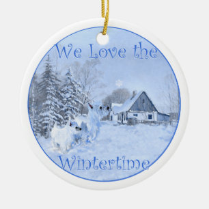 Westies Weihnachtsbaumschmuck Keramik Ornament