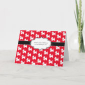 Westies West Highland Terrier Pattern Red Dankeskarte (Rückseite)