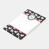 Westies West Highland White Terrier Muster Post-it Klebezettel (angewinkelt)