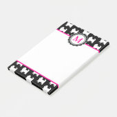 Westies Westhochland-Terrier-Muster mit Monogramm Post-it Klebezettel (angewinkelt)