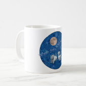 Westies wollen auf dem Mond Kaffeetasse (Vorderseite Links)