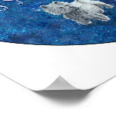 Westies wollen auf dem Mond Poster (Ecke)