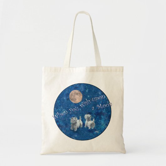 Westies wollen auf dem Mond Tragetasche (Vorne)