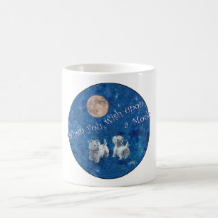 Westies wünschen auf dem Mond Kaffeetasse