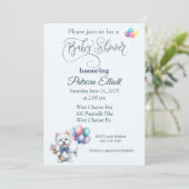 Westin and Balloons Kinderdusche Einladung (Stehend Vorderseite)