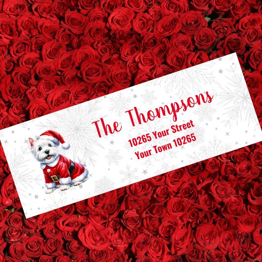 Westin Christmas Return Address Label
