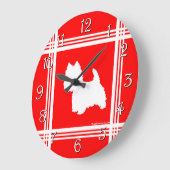 Westin Silhouette Rot Große Wanduhr (Winkel)