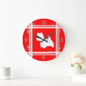 Westin Silhouette Rot Große Wanduhr (Zuhause)