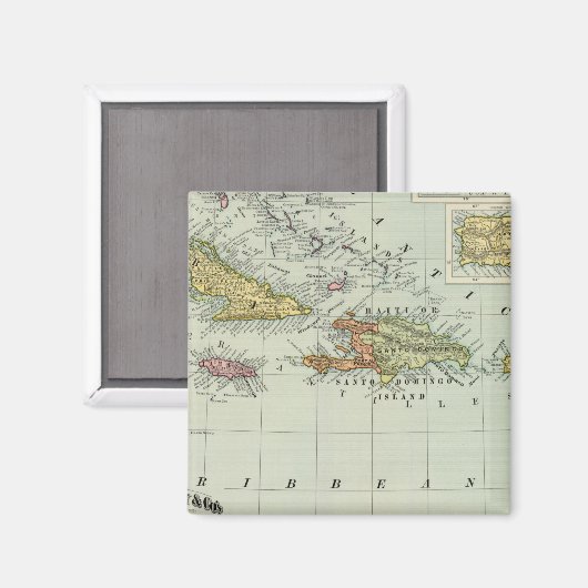 Westindien 11 magnet (Vorderseite/Rückseite)