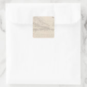 Westindien 11 quadratischer aufkleber (Tasche)