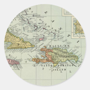 Westindien 11 runder aufkleber