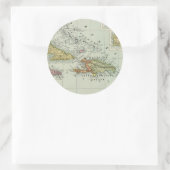 Westindien 11 runder aufkleber (Tasche)