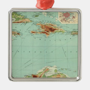 Westindien 2 silbernes ornament
