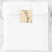 Westindien 75 quadratischer aufkleber (Tasche)