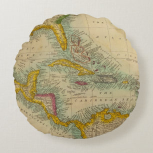 Westindien-Inseln Rundes Kissen