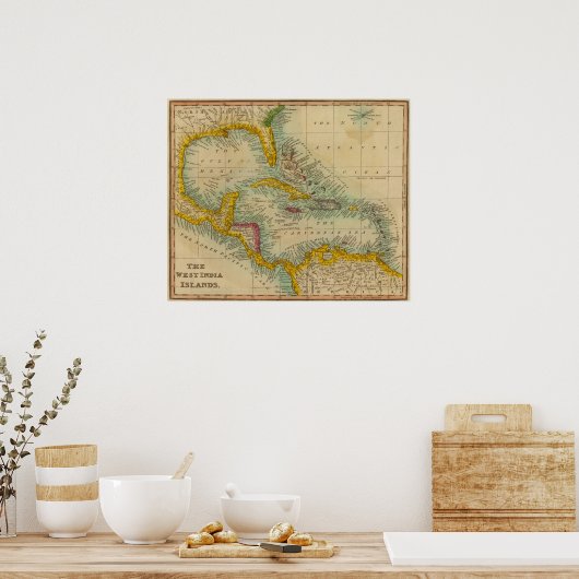 Westindische Inseln 2 Poster (Küche)