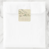 Westindische Inseln 2 Quadratischer Aufkleber (Tasche)