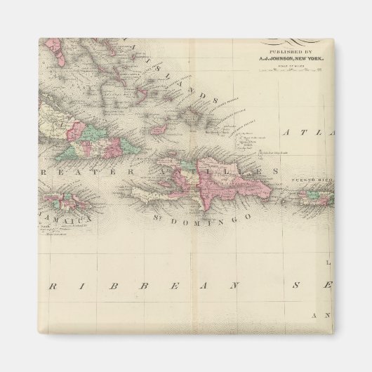 Westindische Inseln 3 Magnet (Vorne)