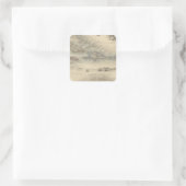 Westindische Inseln 3 Quadratischer Aufkleber (Tasche)