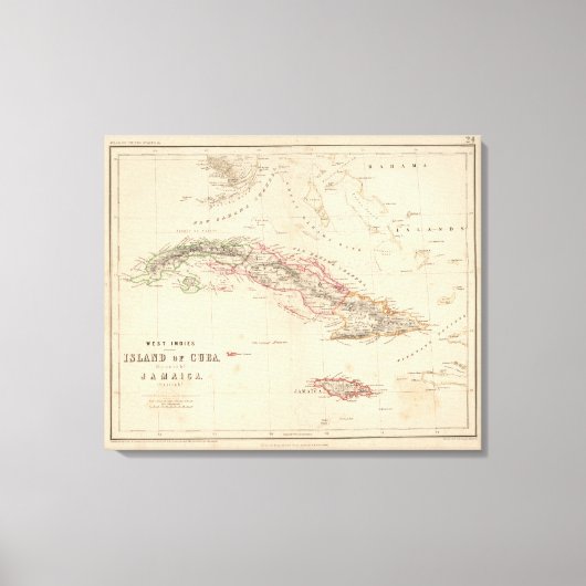 Westindische Inseln 4 Leinwanddruck (Vorderseite)