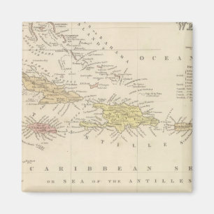 Westindische Inseln 4 Magnet