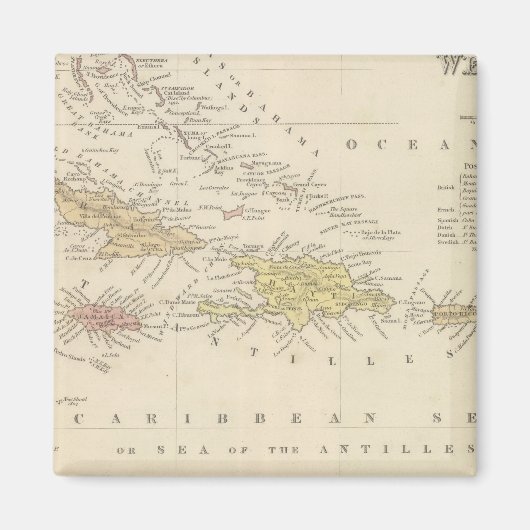 Westindische Inseln 4 Magnet (Vorne)