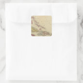 Westindische Inseln 5 Quadratischer Aufkleber (Tasche)