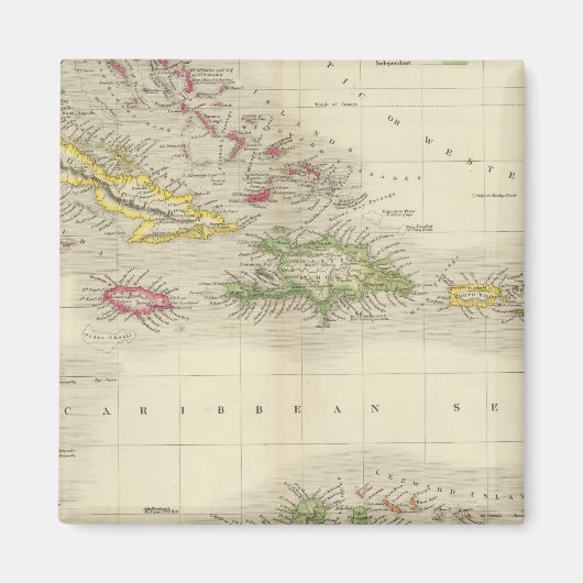 Westindische Inseln 6 Magnet (Vorne)