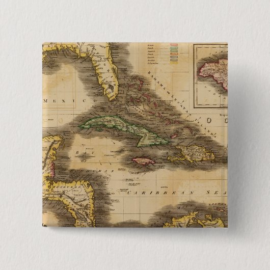 Westindische Inseln Button (Vorderseite)