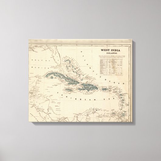 Westindische Inseln Leinwanddruck (Vorderseite)