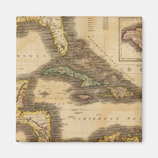 Westindische Inseln Magnet (Vorne)