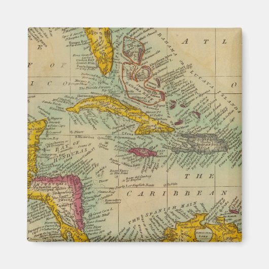 Westindische Inseln Magnet (Vorne)