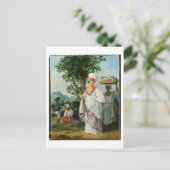 Westindische Kreolweibchen mit ihrem schwarzen Ser Postkarte (Stehend Vorderseite)